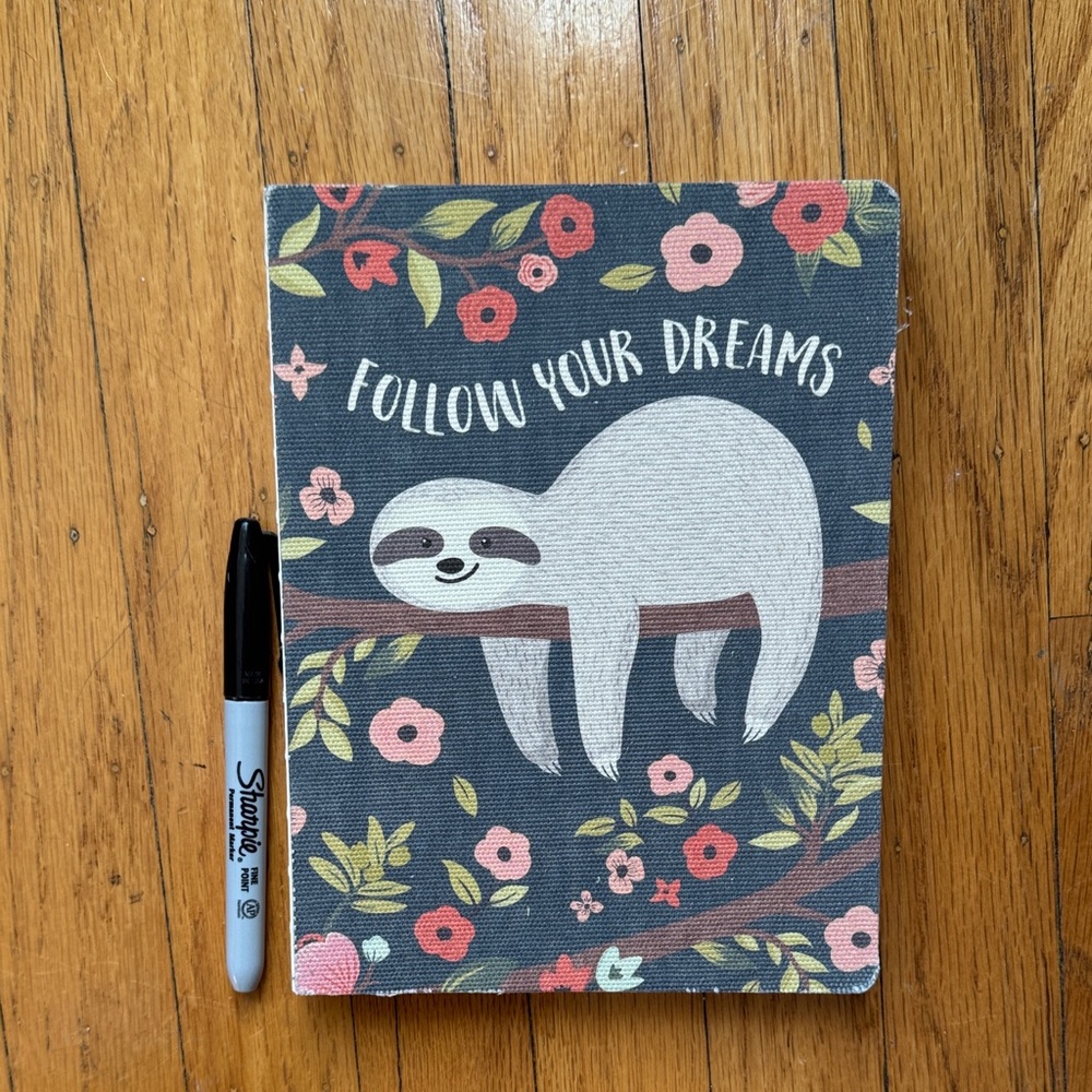 Sloth Floral Notebook - Picture 5 of 5